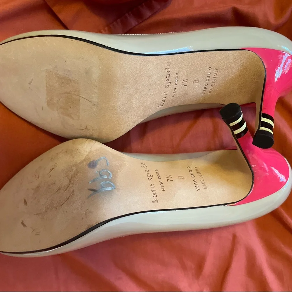 Kate Spade Elegant Beige and Pink Pumps Heels - Picture 8 of 8